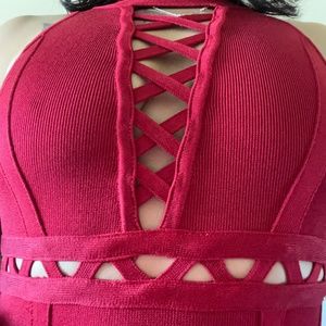 tight red dress